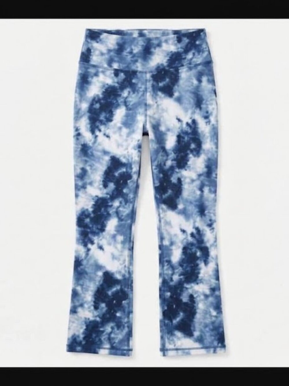 Bobbie Brooks Blue Tie-Dye Flare Yoga Pants 3X
